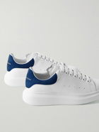 Alexander McQueen - Exaggerated-Sole Suede-Trimmed Leather Sneakers - White