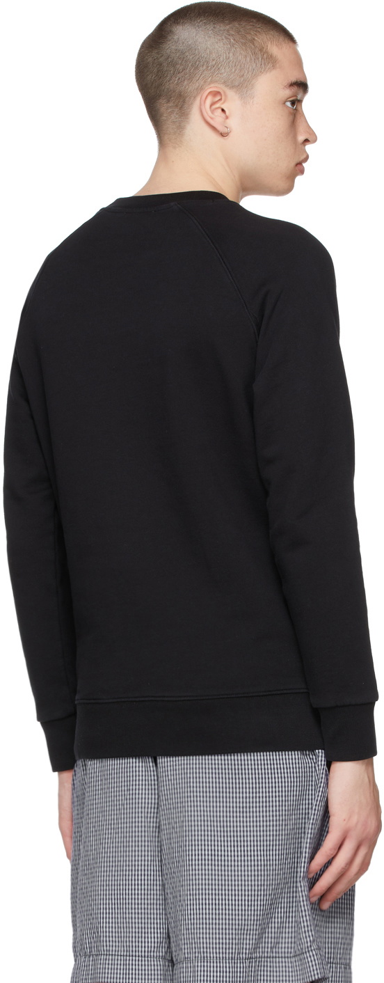 Maison Kitsuné Black & Grey Fox Head Patch Classic Sweatshirt