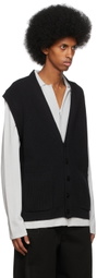 Agnona Black Vest Cardigan