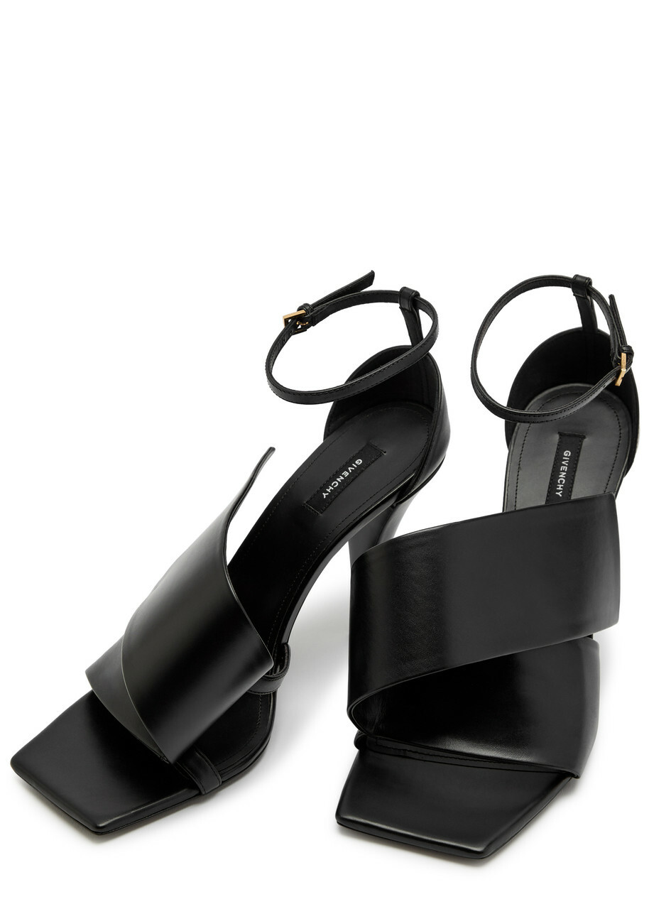 Givenchy Twisted Leather Sandals Black