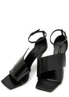 Givenchy Twisted Leather Sandals Black