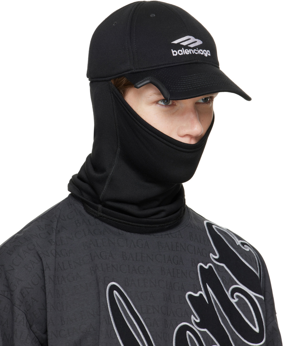 Balenciaga Black Neck Warmer Cap