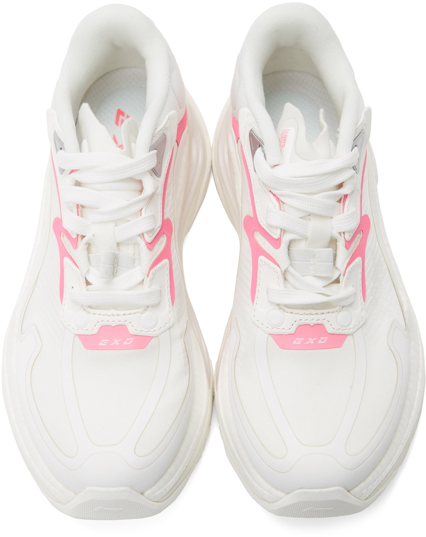 Li-Ning White & Pink EXD Infinity Sneakers