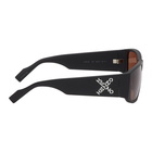 Kenzo Black Sport Rectangular Sunglasses