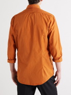 Massimo Alba - Genova Striped Cotton-Poplin Shirt - Orange