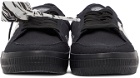 Off-White Black Canvas Vulcanized Sneakers