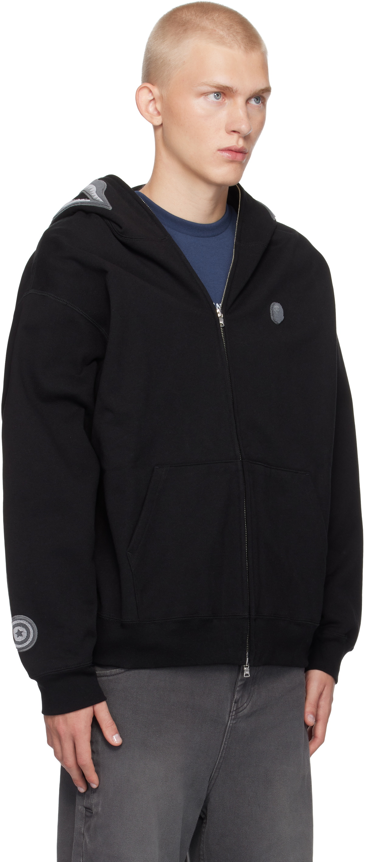 トップス A BATHING APE BAPE Head Full Zip Hoodie A BATHING APE® One Point Ape Head Shark Relaxed Fit Full Zip