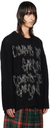 Comme des Garçons Homme Plus Black Intarsia Sweater