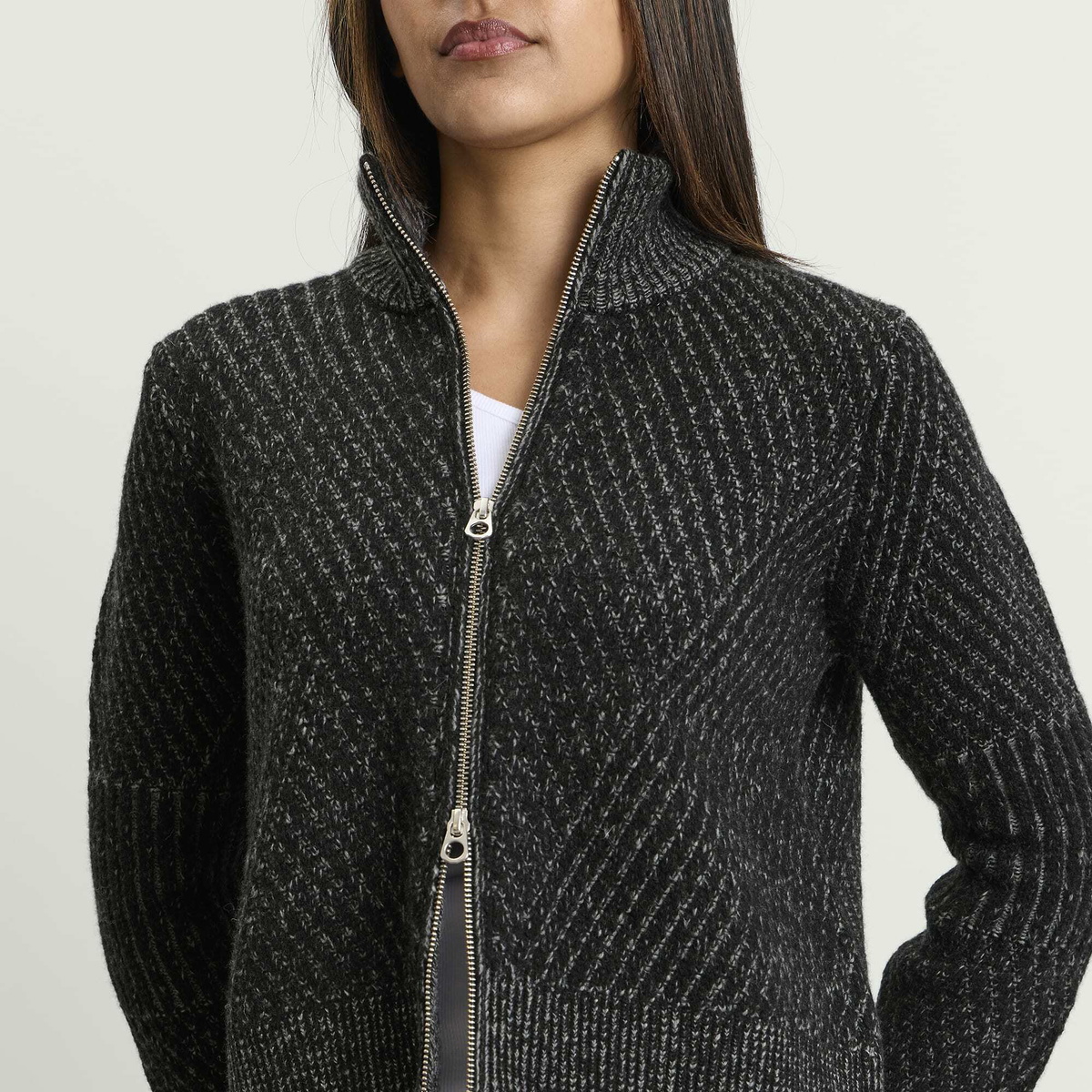 YMC Women's Cropped Nova Knit in Charcoal