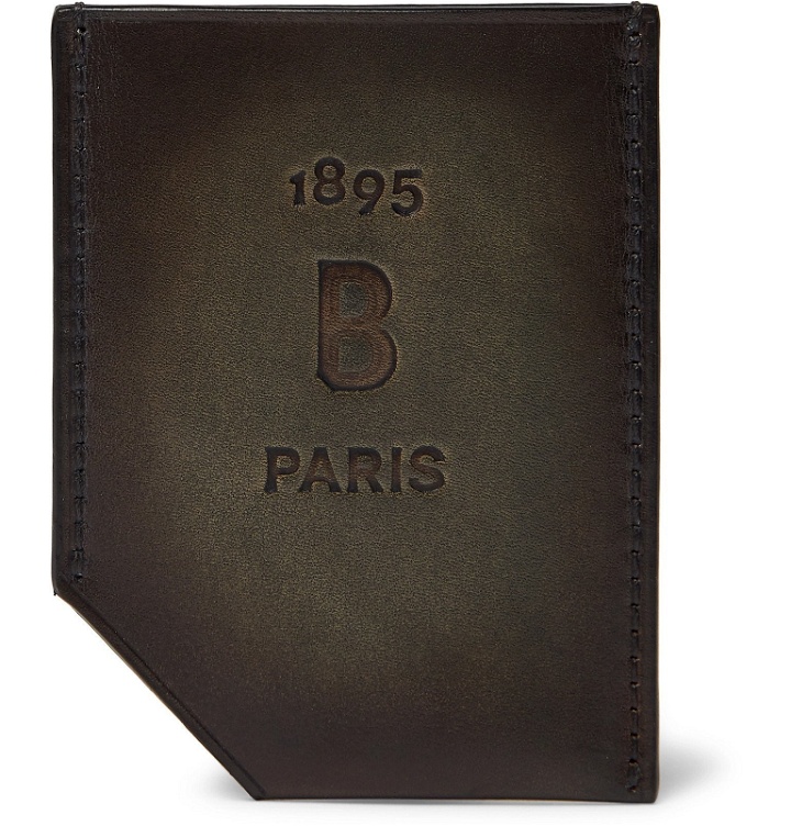 Photo: Berluti - Slide Debossed Leather Cardholder - Brown