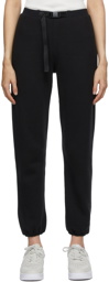 John Elliott Black Vintage Fleece Belted Lounge Pants