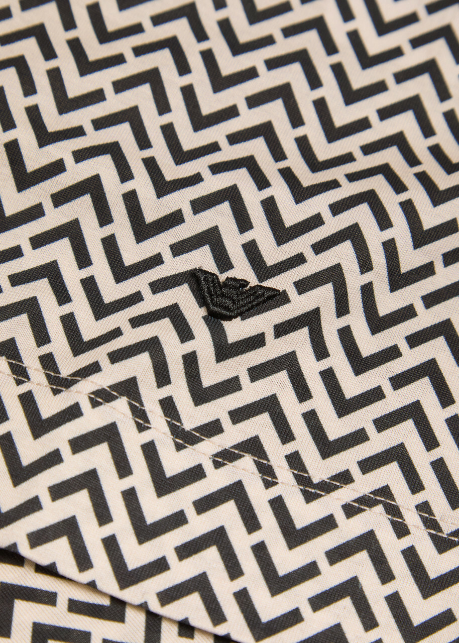 Emporio Armani Patterned Jersey T-shirt Black