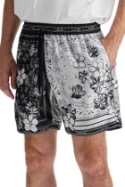 AMIRI silk bandana print bermuda shorts Grey