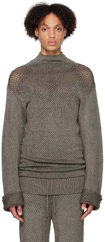 Photo: Isa Boulder SSENSE Exclusive Gray Armour Sweater