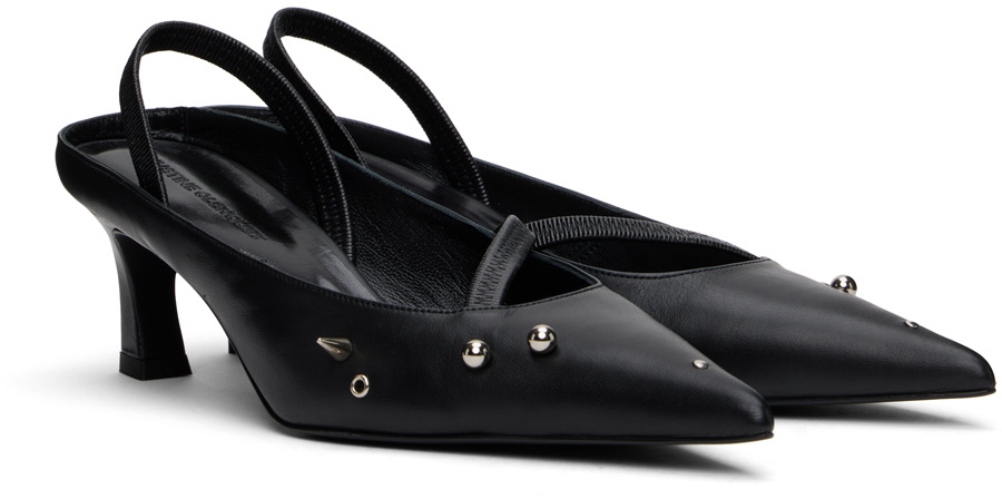 Justine Clenquet Black Joy Slingback Heels