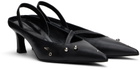 Justine Clenquet Black Joy Slingback Heels