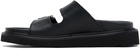 Kenzo Black Kenzo Paris 'Kenzo Matto' Leather Mules