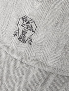 Brunello Cucinelli - Logo-Embroidered Linen Baseball Cap - Gray