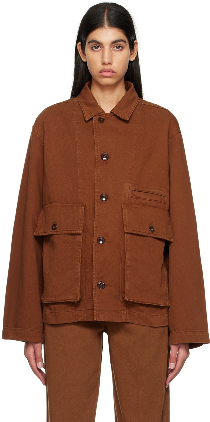 LEMAIRE Brown Boxy Denim Jacket Lemaire