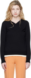 High Sport Black Billie Vneck Sweater