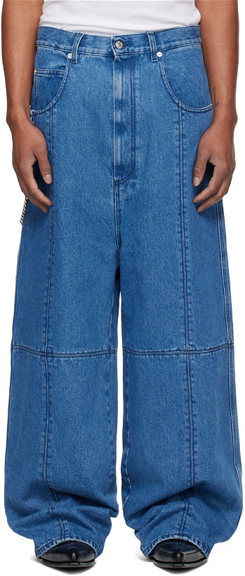Photo: LU'U DAN Blue Paneled Jeans