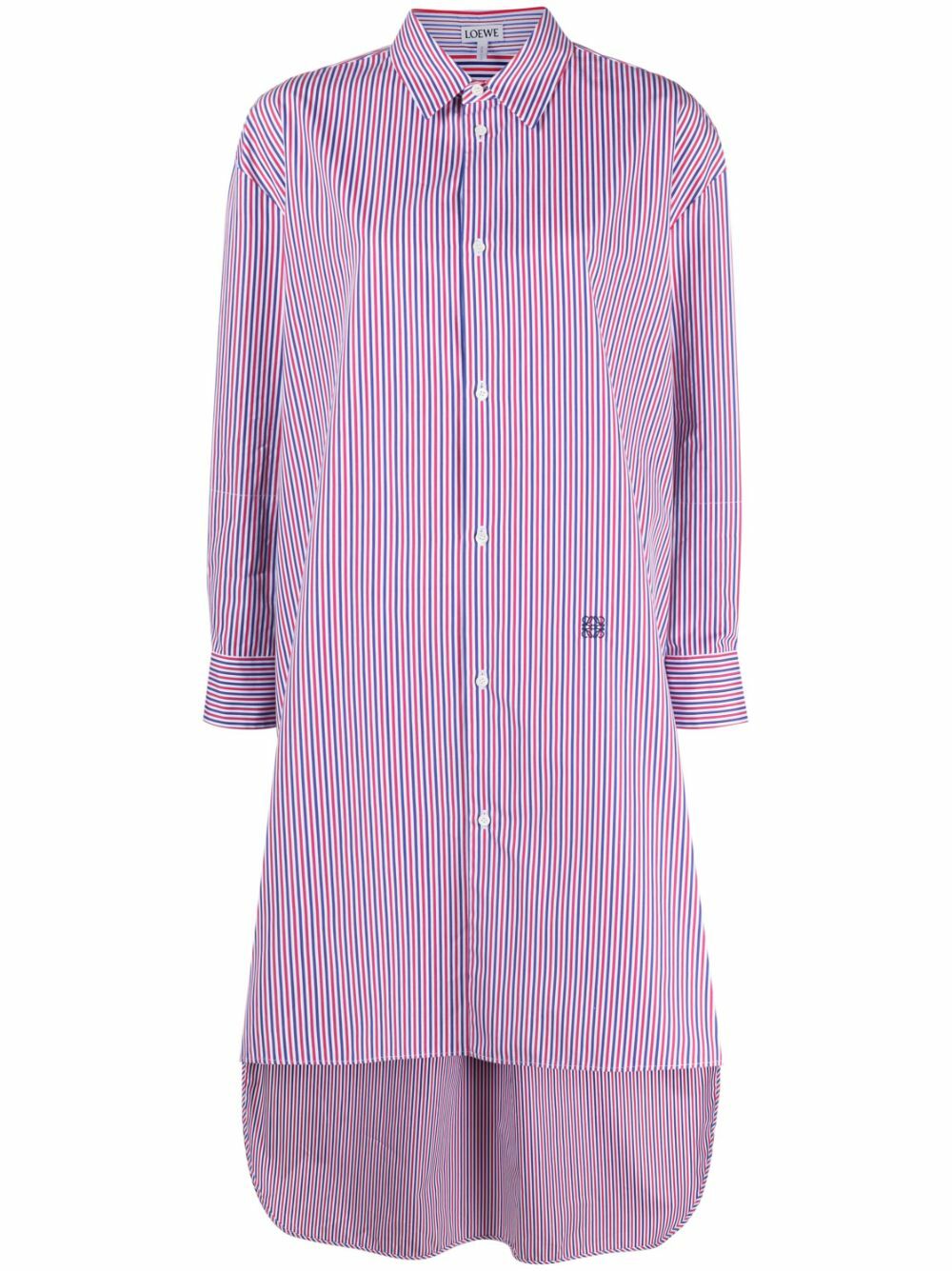 LOEWE - Striped Cotton Shirt Dress Loewe