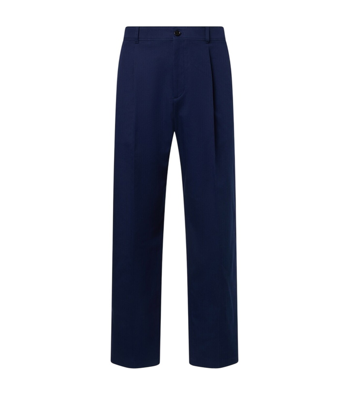 Photo: Valentino Cotton gabardine straight pants