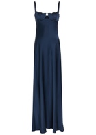 Anna October Tulip Satin-crepe Maxi Dress Blue