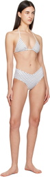 Belle Anna White & Black Estelle Bikini Top