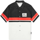 Palm Angels Men's Racing Vacation Shirt in Black/Red/Off White