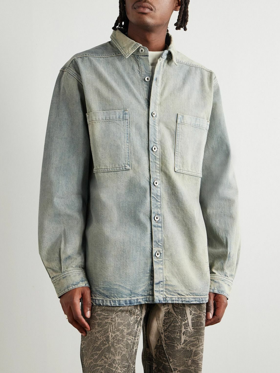 DRKSHDW by Rick Owens - Denim Jumbo Overshirt - Gray