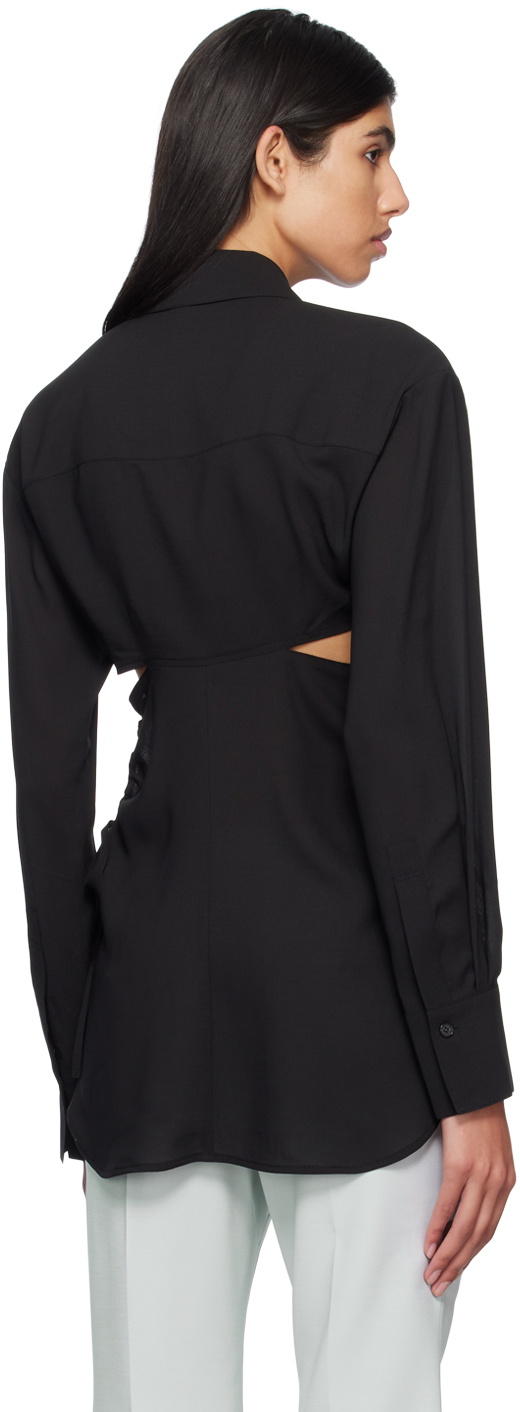 J KOO Black Cutout Shirt