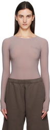 MM6 Maison Margiela Beige Lycra Jersey Bodysuit