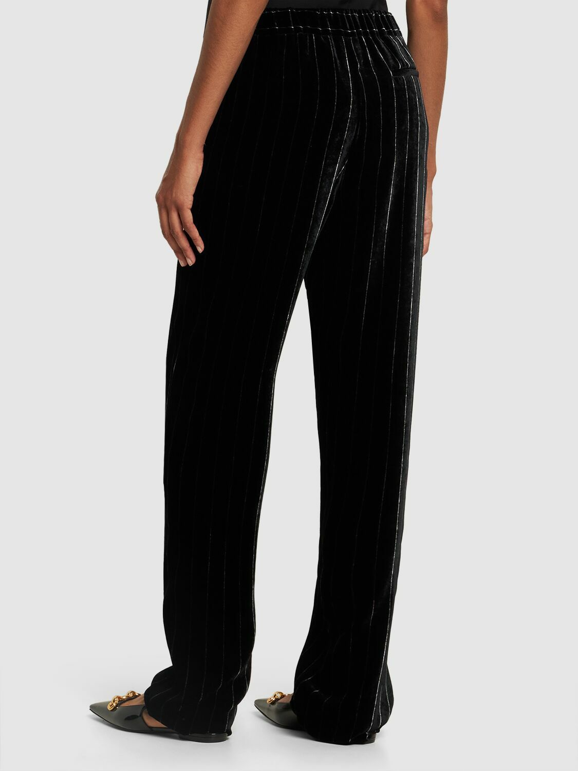 GIORGIO ARMANI - Pinstripe Velvet Straight Pants Giorgio Armani GIORGIO ARMANI - Pinstripe Velvet Straight Pants Giorgio Armani