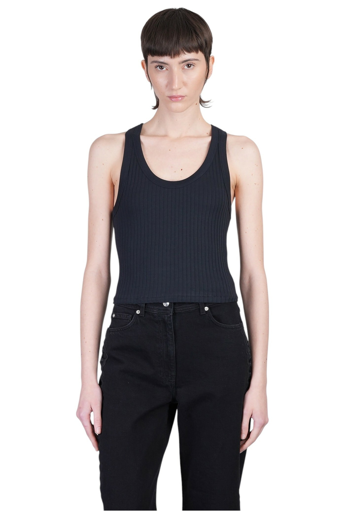 IRO Emma Tank Top In Black Cotton Iro
