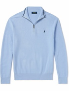 Polo Ralph Lauren - Cotton-Mesh Half-Zip Sweater - Blue