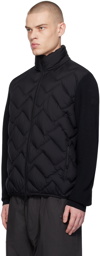 Moncler Black Paneled Down Jacket