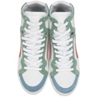 Pierre Hardy White and Green 103 High Sneakers