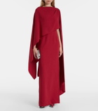 Roksanda Demetria caped crêpe gown