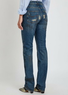 Aaron Esh Distressed Slim Straight-leg Jeans Denim