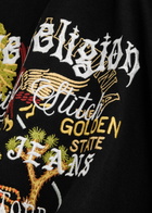 True Religion Embroidered Cotton T-shirt Black