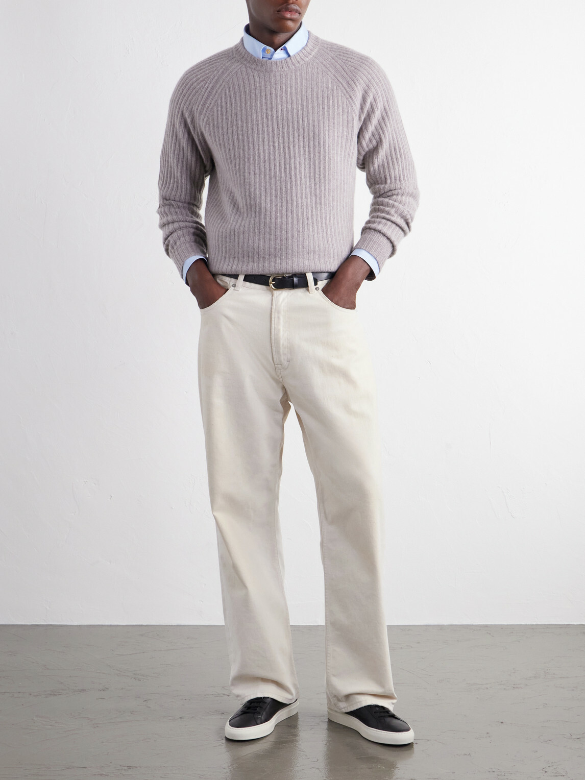 Mr P. - Ribbed Cashmere Sweater - Gray