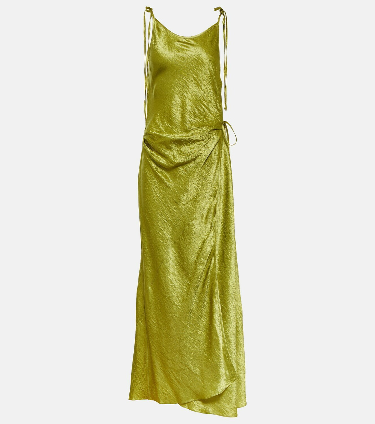 Acne Studios Wrap satin midi dress Acne Studios Acne Studios Wrap satin midi dress Acne Studios