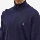 Polo Ralph Lauren Men's Lambswool Half Zip Knit in Hunter Navy