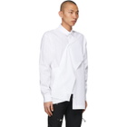 HELIOT EMIL White Asymmetric Deconstructed Shirt
