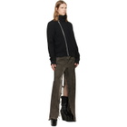 Rick Owens Gray Tower Sliced Denim Maxi Skirt