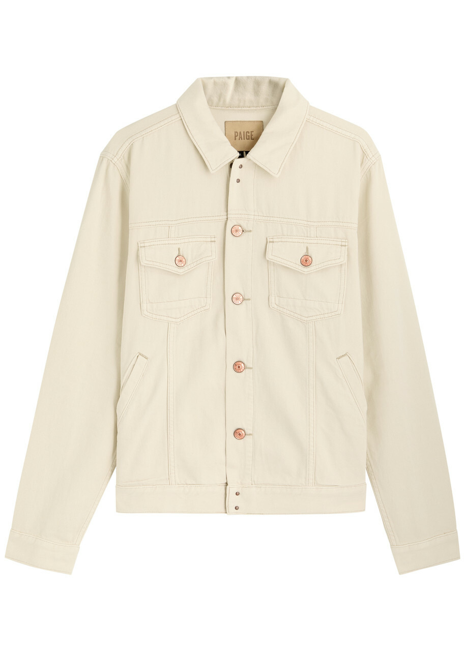 Paige Scout Panelled Cotton-blend Overshirt Jacket Ecru
