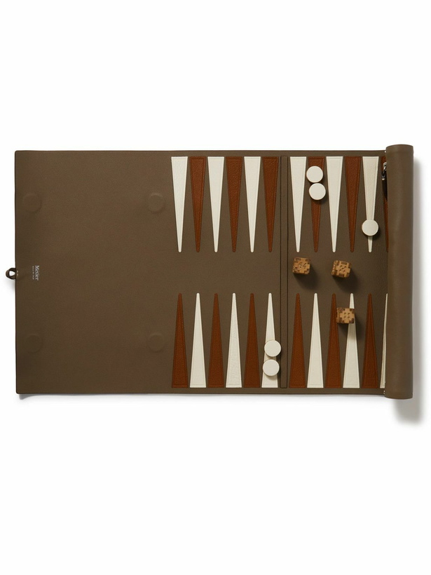 Photo: Métier - Portable Leather Backgammon Set