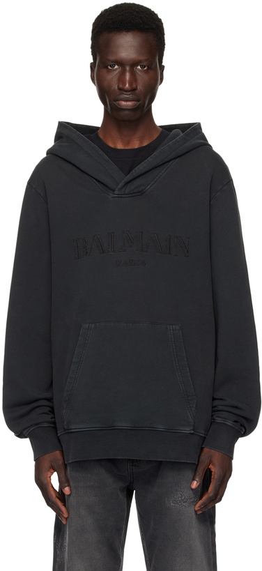 Photo: Balmain Black Vintage Hoodie