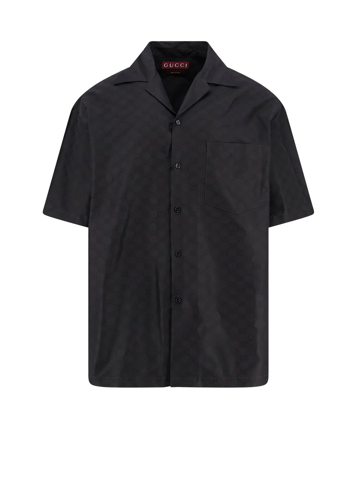 Gucci Cotton And Silk Shirt With Allover Gg Logo